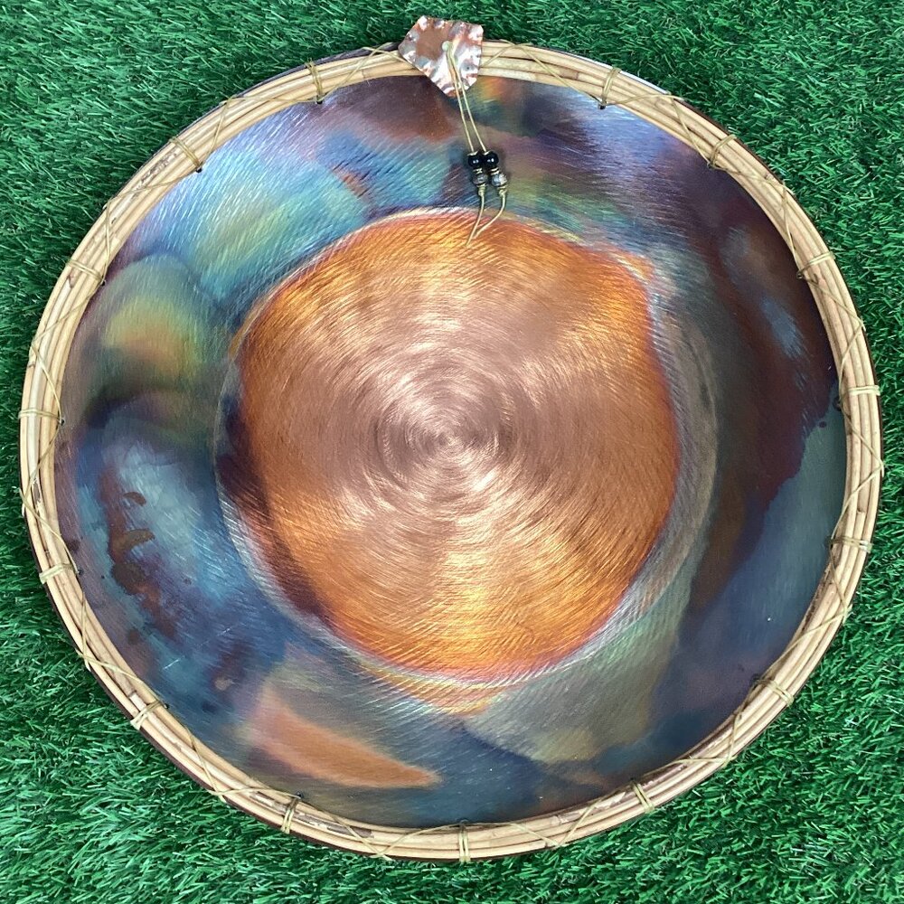 Patrick Shannon Heavy Copper Metal Wall Art Plate Sculpture Signed 2004